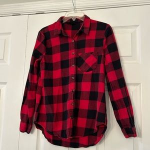 Socialite black and red long sleeve flannel